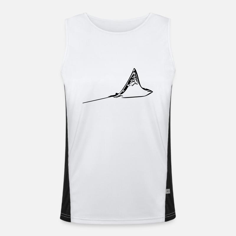Elegant eagle ray in flight Men's Functional Contrast Tank Top 