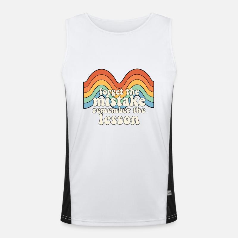 Forget the Mistake Remember The Lesson Teacher Funktionelles Kontrast-Tank Top für Männer 