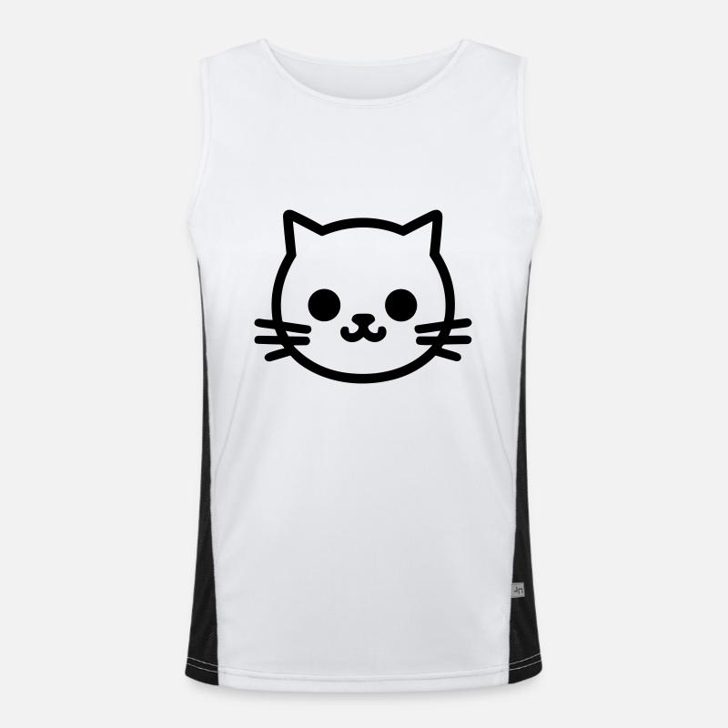 Kätzchen Funktionelles Kontrast-Tank Top für Männer 