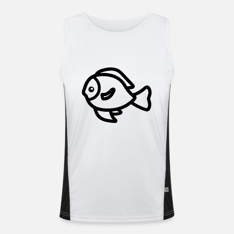 Fisch Funktionelles Kontrast-Tank Top für Männer 