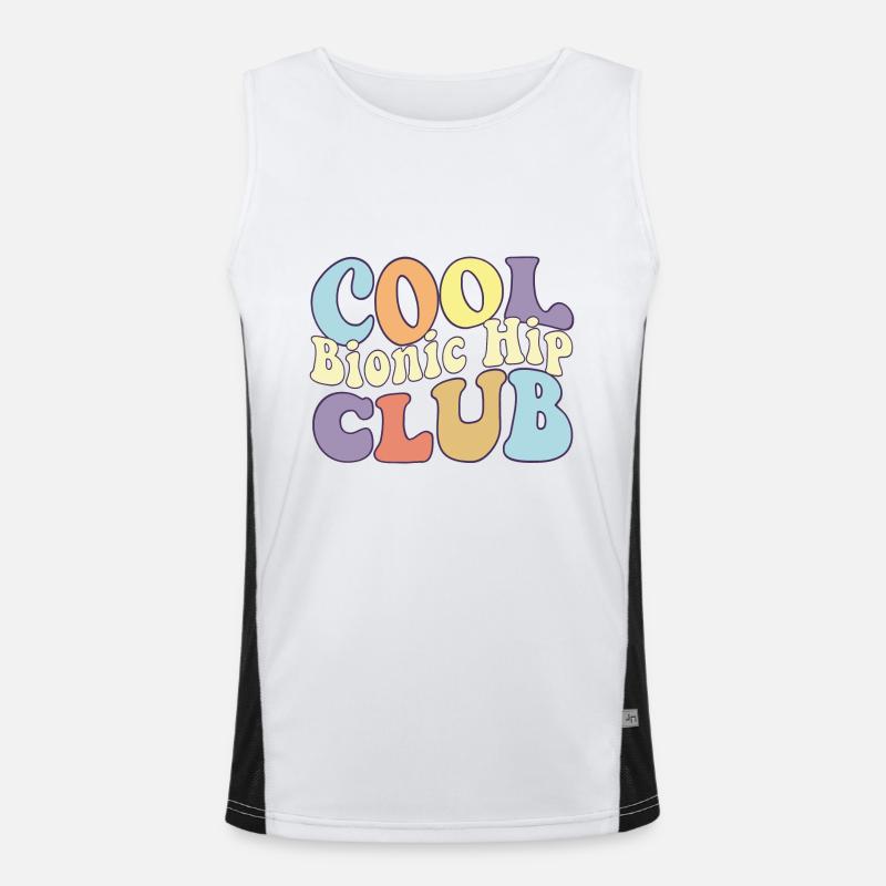 Cool Bionic Hip Club Hip Replacement Surgery Funktionelles Kontrast-Tank Top für Männer 