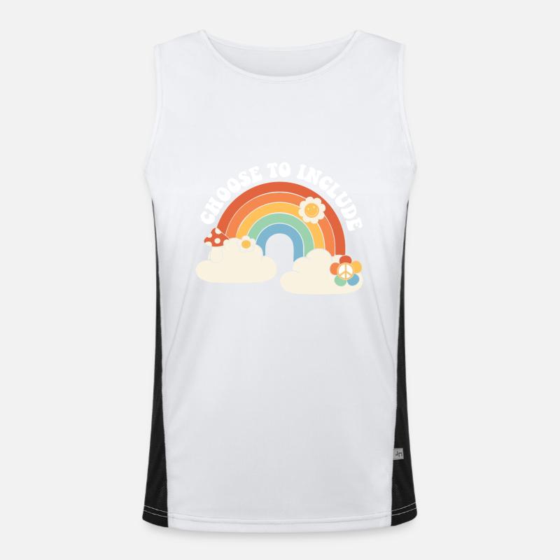 Sped Teacher Choose to Include Neurodiversity ABA - Men's Functional Contrast Tank Top  - white/black