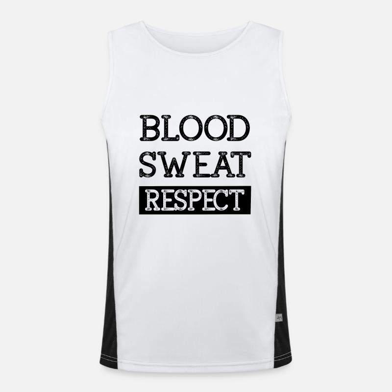 Blood sweat respect Débardeur respirant contrasté Homme 