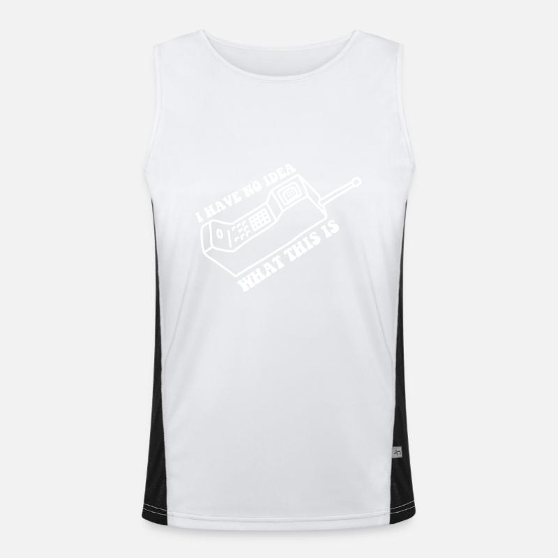 I Have No Idea What This Is Born in 70s 80s Funktionelles Kontrast-Tank Top für Männer 