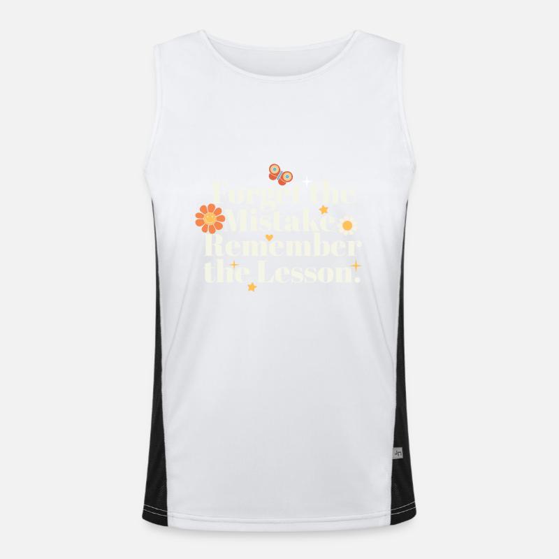 Forget the Mistake Remember The Lesson Teacher Men's Functional Contrast Tank Top 