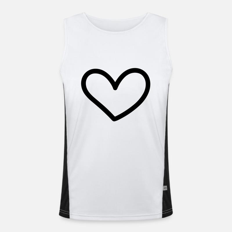 Herz Funktionelles Kontrast-Tank Top für Männer 