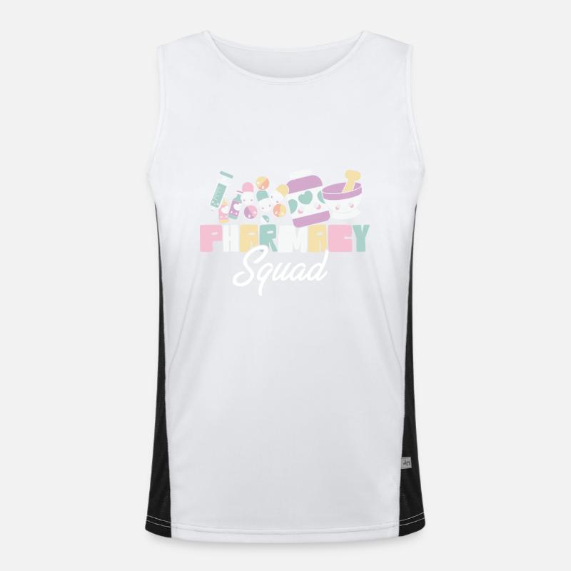 Pharmacy Squad Pharmacist Life Pharmacology Funktionelles Kontrast-Tank Top für Männer 
