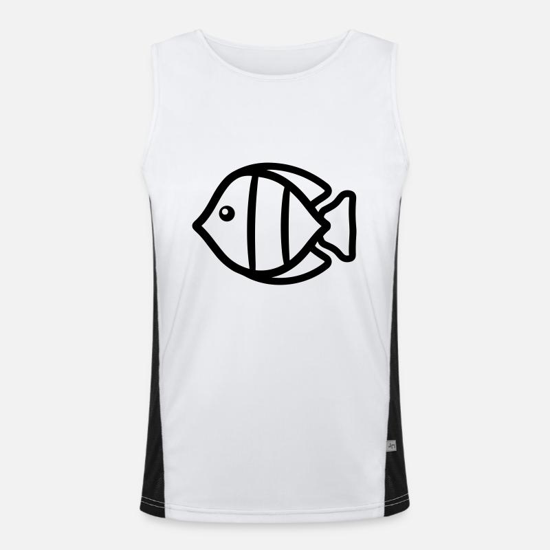 Fisch Funktionelles Kontrast-Tank Top für Männer 