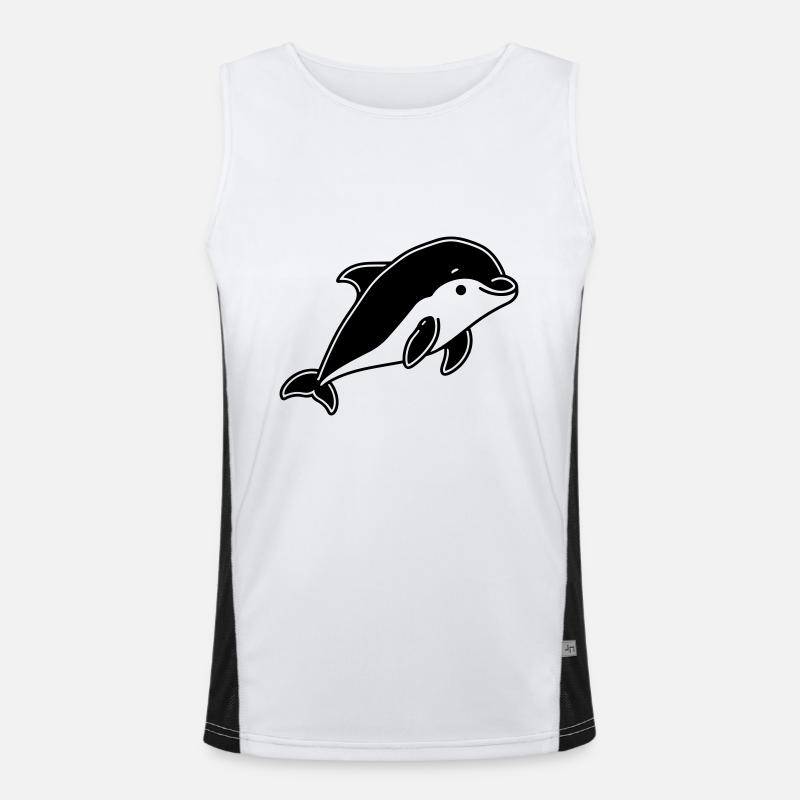 Delfin Funktionelles Kontrast-Tank Top für Männer 