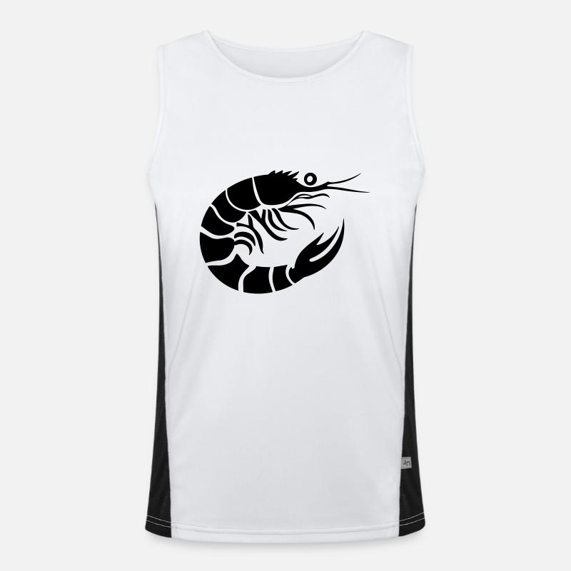 Garnele Funktionelles Kontrast-Tank Top für Männer 
