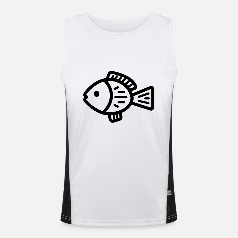 Fisch Funktionelles Kontrast-Tank Top für Männer 