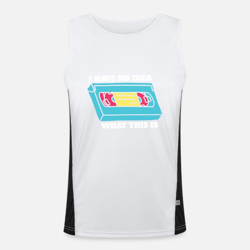 I Have No Idea What This Is Throwback 70s 80s 90s Men's Functional Contrast Tank Top 