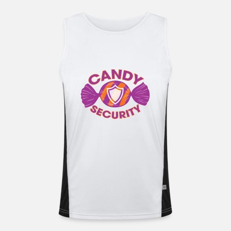 Candy Security Kids Parents Matching Birthday Funktionelles Kontrast-Tank Top für Männer 