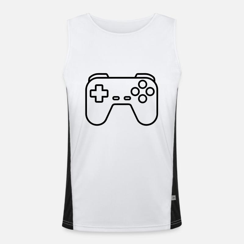 Video games controller - Men's Functional Contrast Tank Top  - white/black