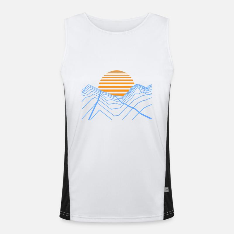 Retrowave Synthwave 80s Design Funktionelles Kontrast-Tank Top für Männer 