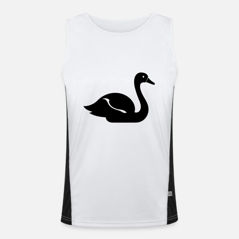 Swan - Men's Functional Contrast Tank Top - white/black