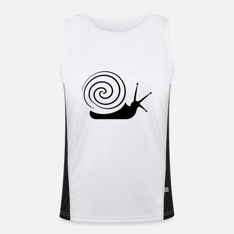 Schnecken Funktionelles Kontrast-Tank Top für Männer 