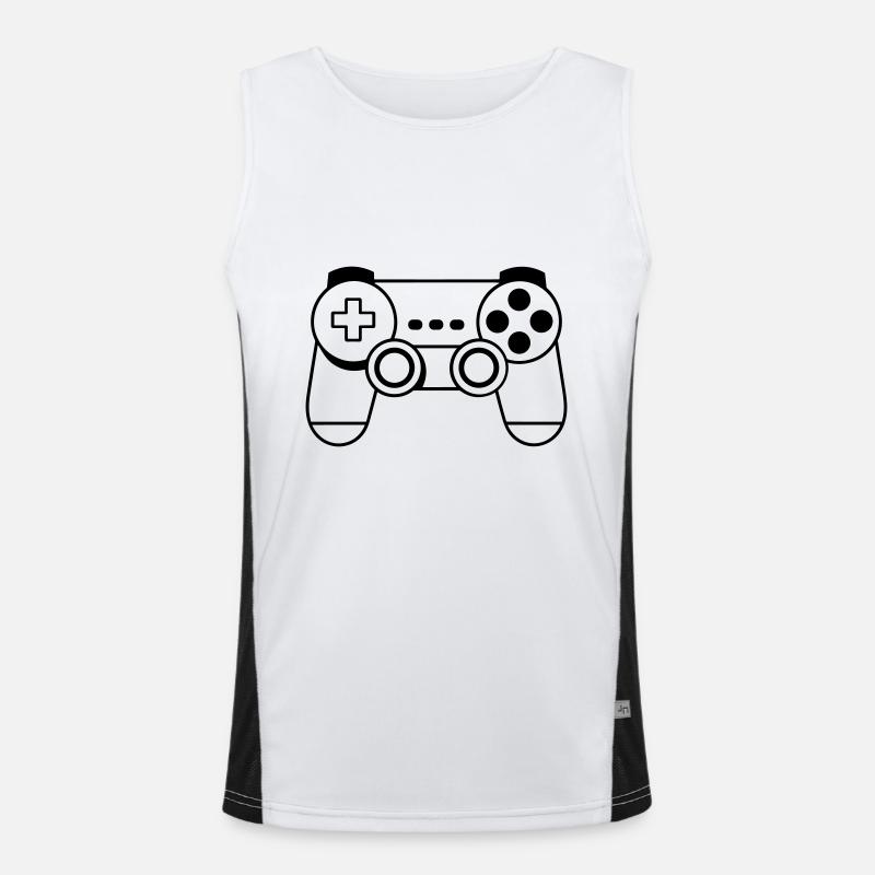 Video games controller - Men's Functional Contrast Tank Top  - white/black