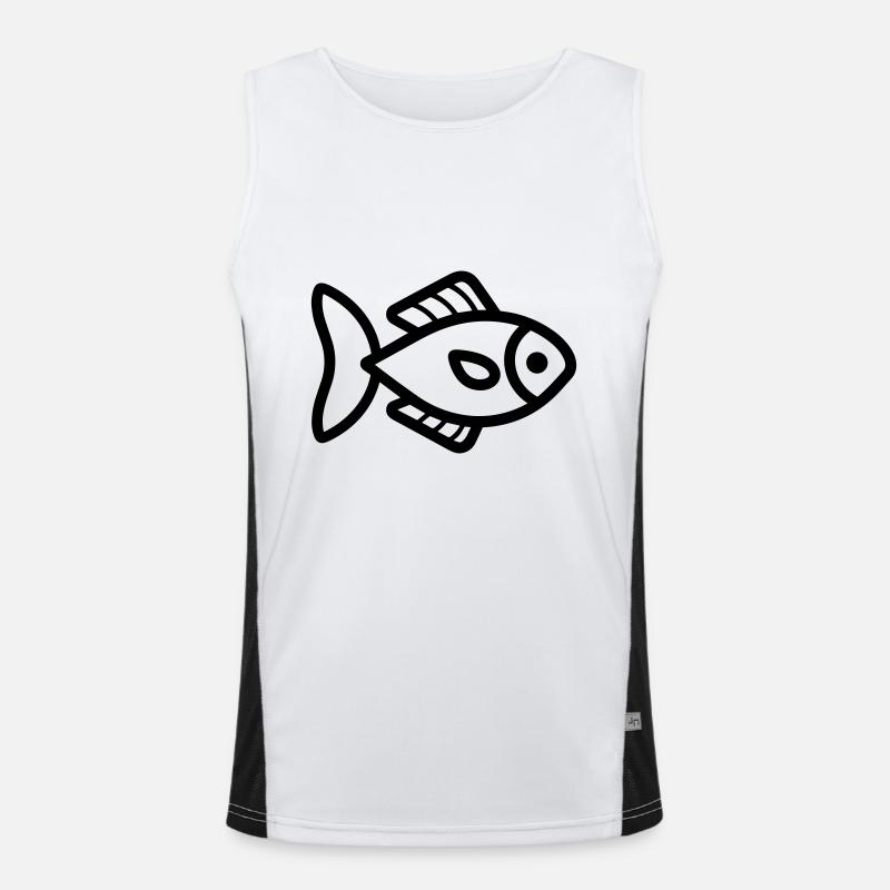 Fisch Funktionelles Kontrast-Tank Top für Männer 