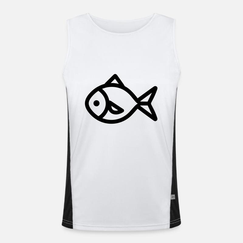 Fisch Funktionelles Kontrast-Tank Top für Männer 