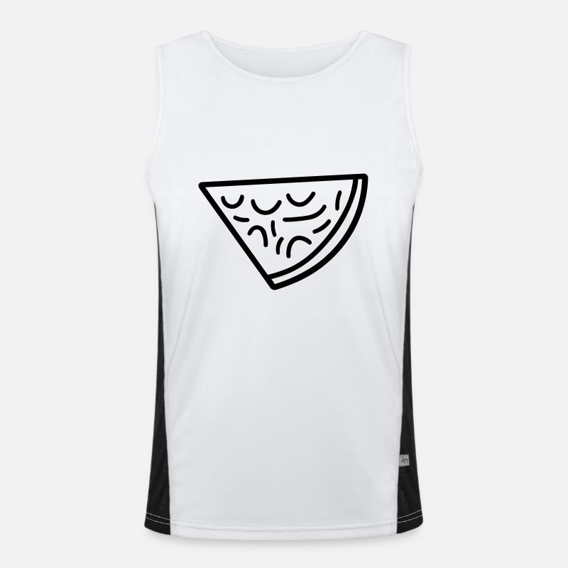 Pizza slice - Men's Functional Contrast Tank Top  - white/black
