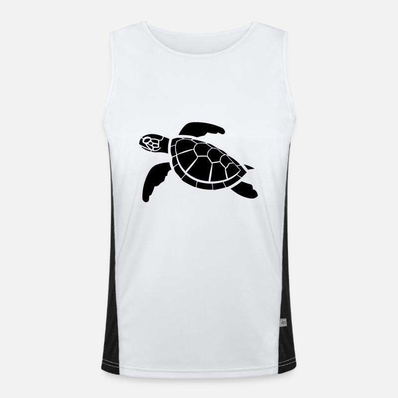 Schildkröte Funktionelles Kontrast-Tank Top für Männer 