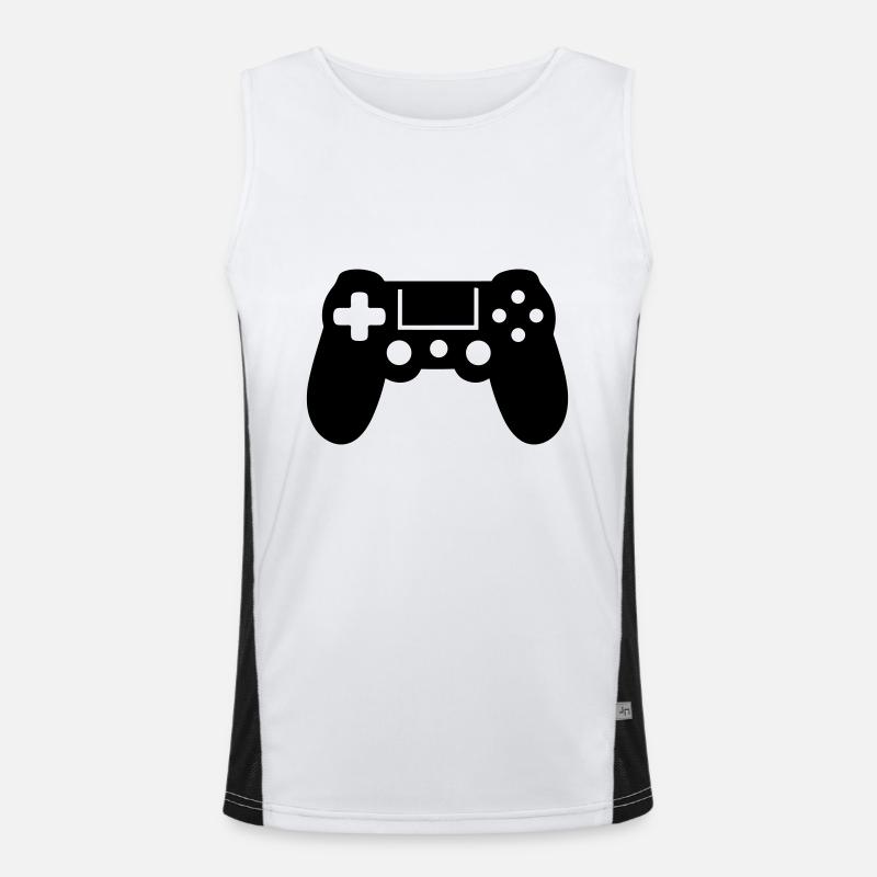 Video game controller - Men's Functional Contrast Tank Top  - white/black