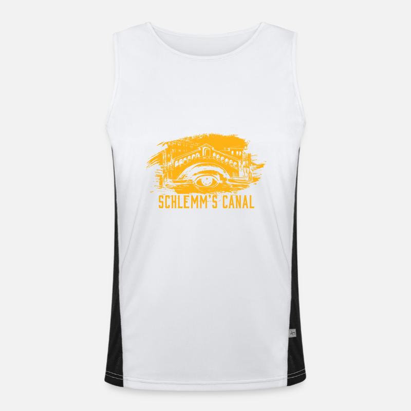 Funny Optometrist Quote Schlemm's Canal Glaucoma Funktionelles Kontrast-Tank Top für Männer 