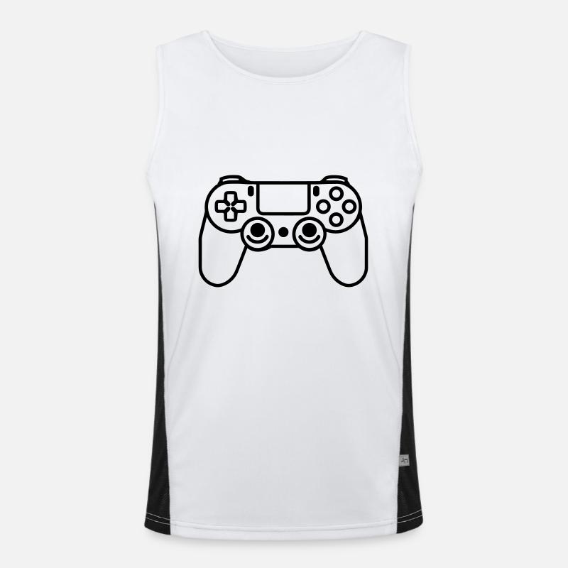 Video game controller - Men's Functional Contrast Tank Top  - white/black