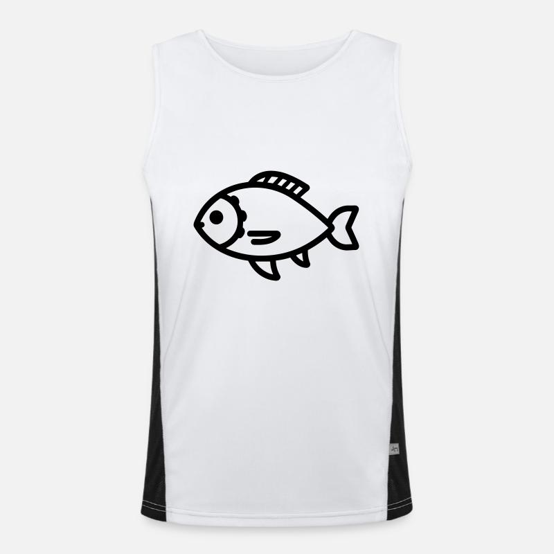 Fisch Funktionelles Kontrast-Tank Top für Männer 