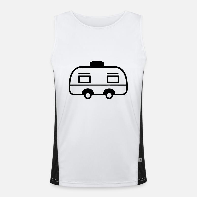 Kleiner Wohnwagen Funktionelles Kontrast-Tank Top für Männer 