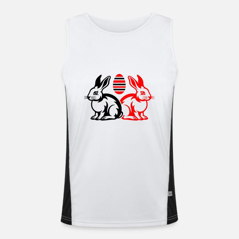 Easter Bunny Easter - Men's Functional Contrast Tank Top  - white/black