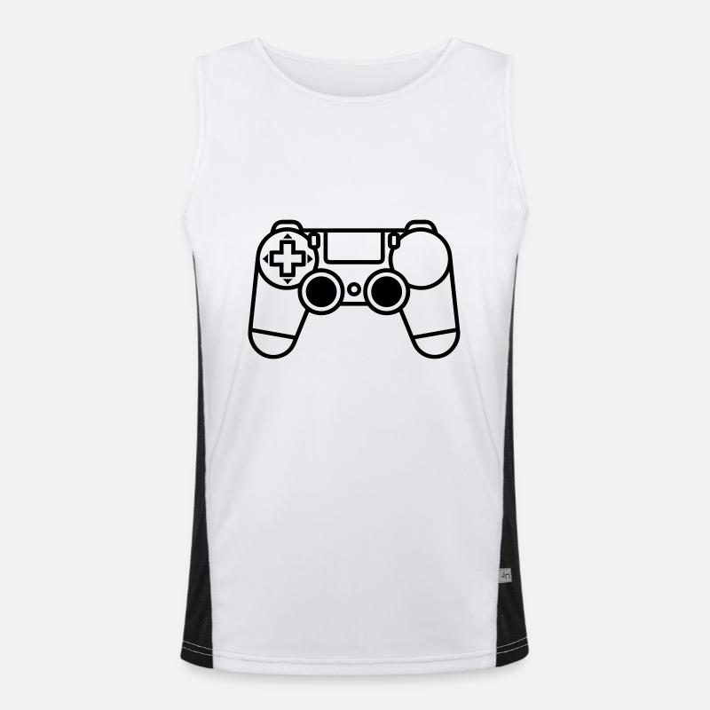 Video game controller - Men's Functional Contrast Tank Top  - white/black