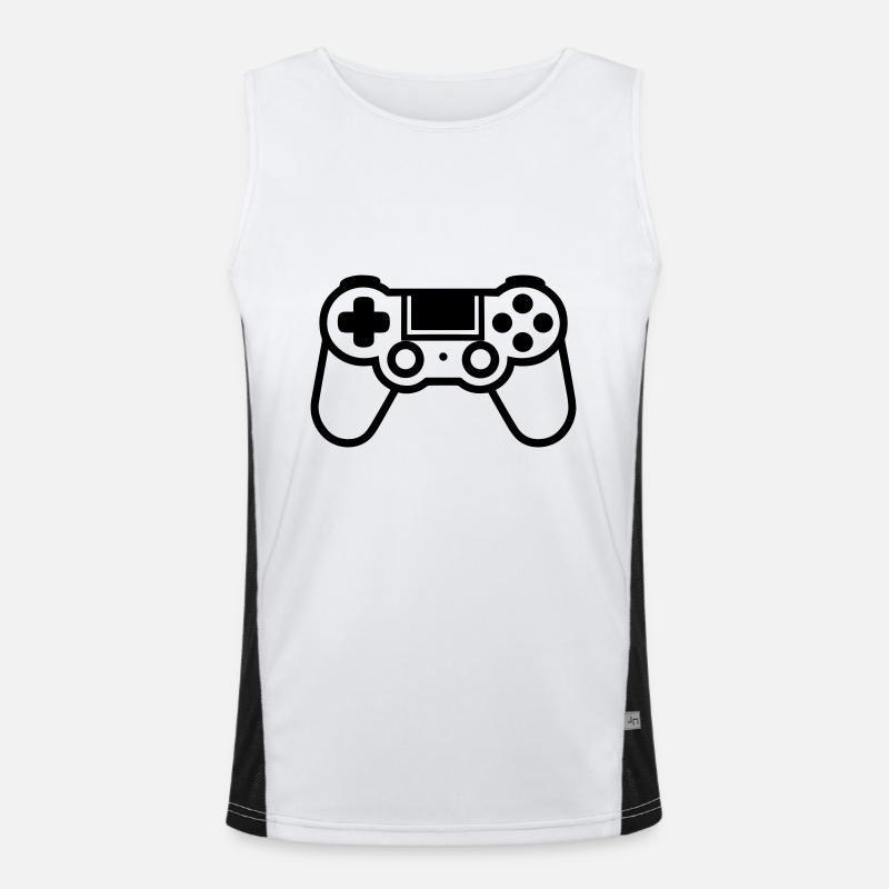 Video game controller - Men's Functional Contrast Tank Top  - white/black