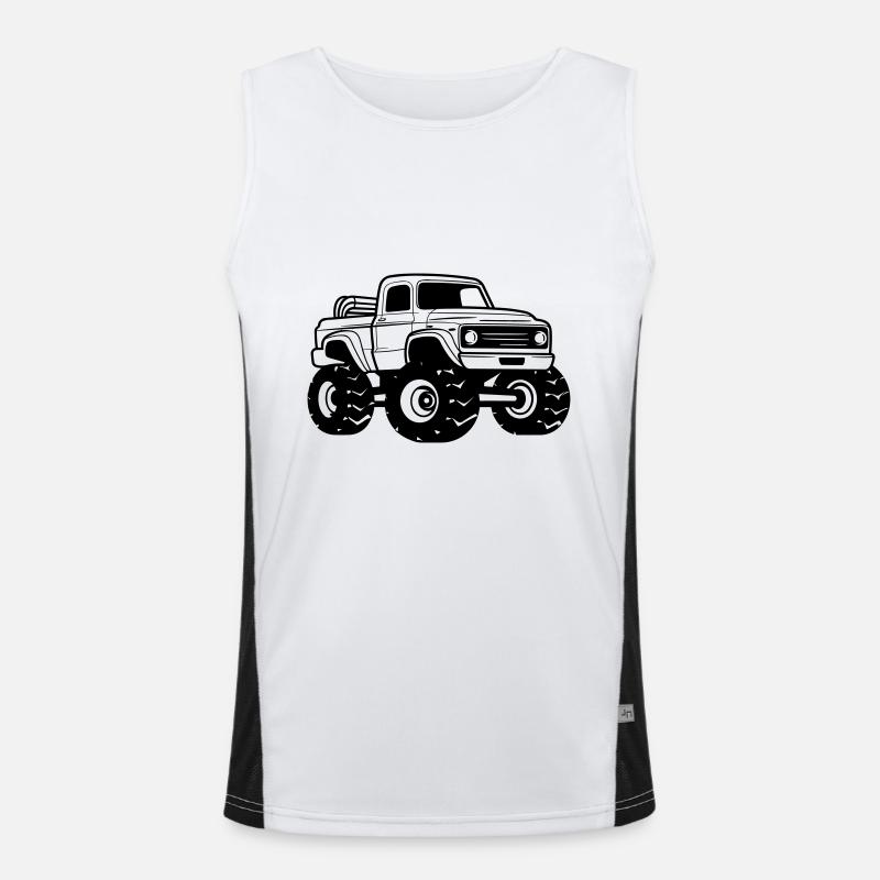 Monster Truck Men's Functional Contrast Tank Top 