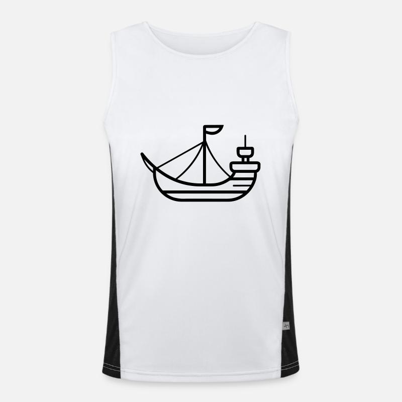Piratenschiff Funktionelles Kontrast-Tank Top für Männer 