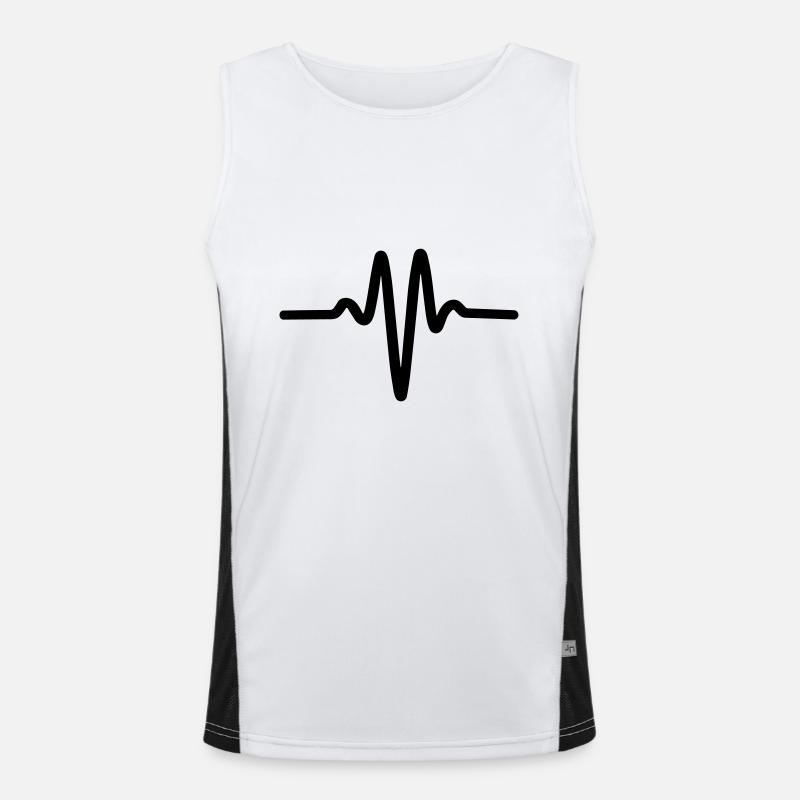 Pulse - Men's Functional Contrast Tank Top  - white/black