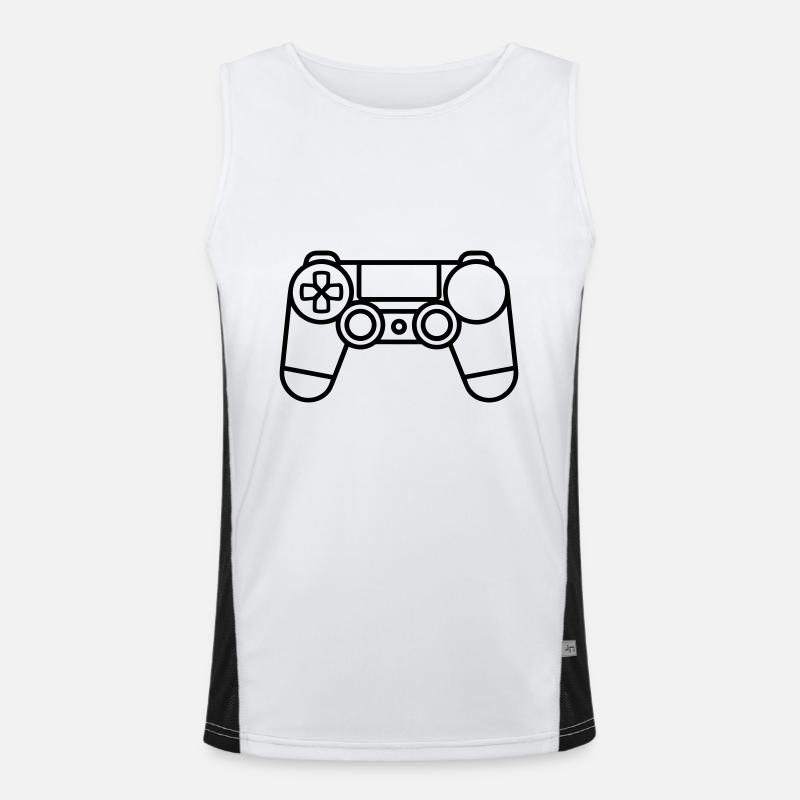 Video game controller - Men's Functional Contrast Tank Top  - white/black
