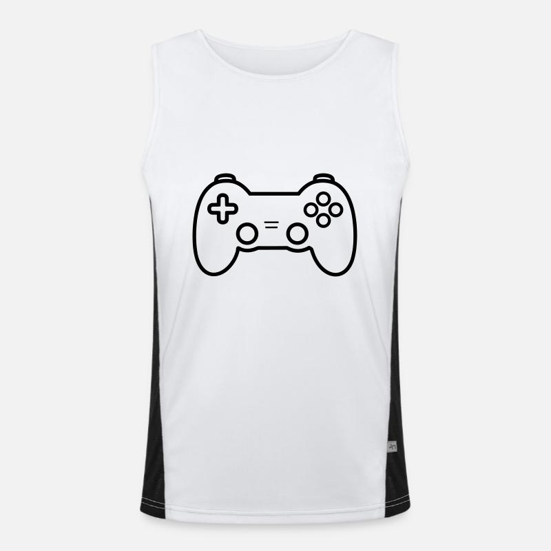 Video games controller - Men's Functional Contrast Tank Top  - white/black