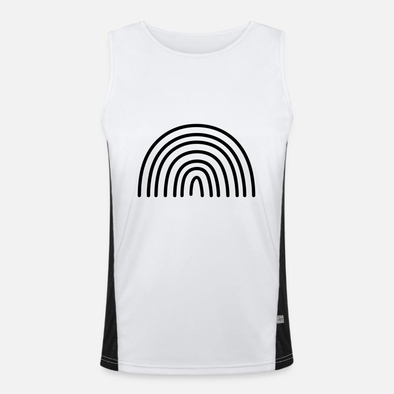 Regenbogen Funktionelles Kontrast-Tank Top für Männer 