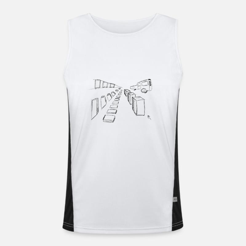 perspective master for bright Men's Functional Contrast Tank Top 