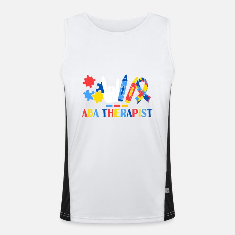 ABA Therapist Applied Behavior Analysis Men's Functional Contrast Tank Top 