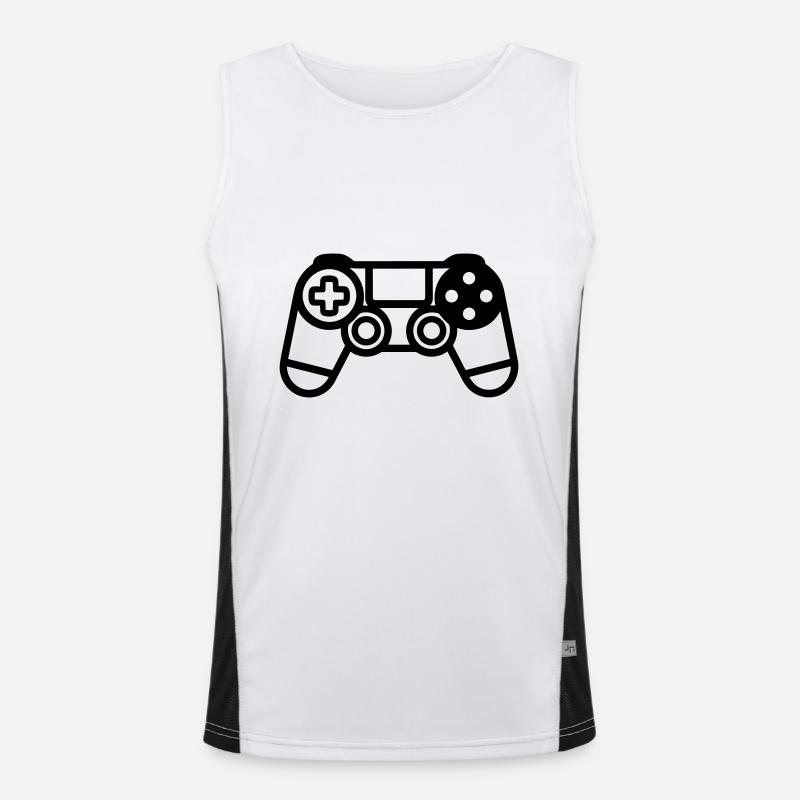Video games controller - Men's Functional Contrast Tank Top  - white/black