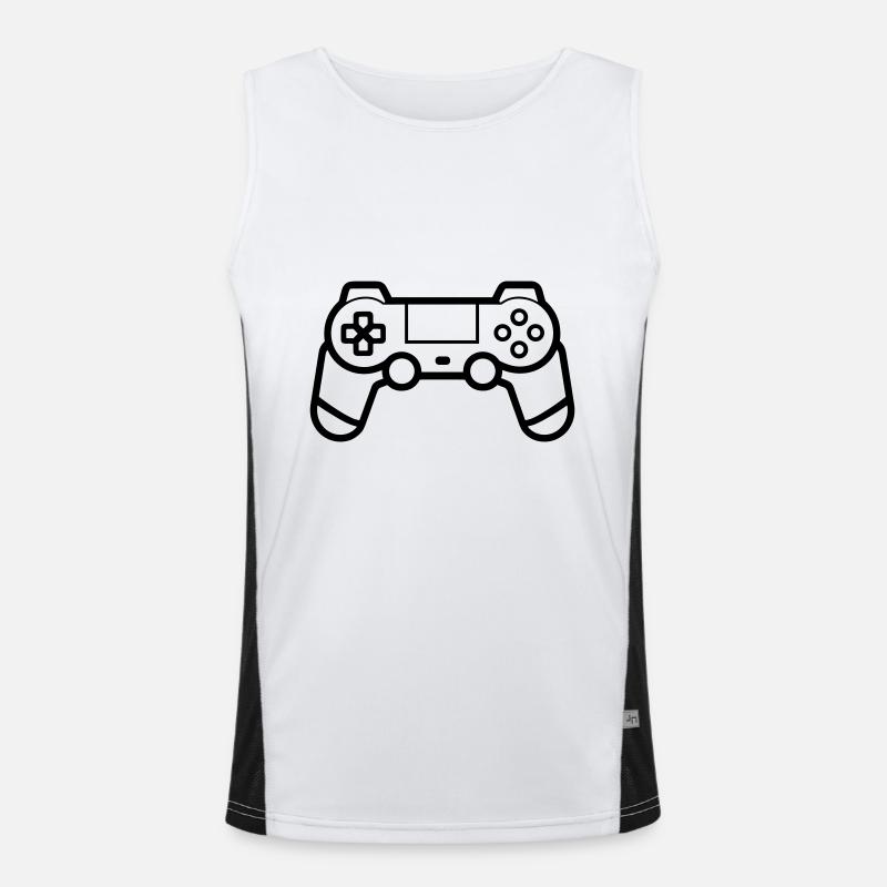 Video game controller - Men's Functional Contrast Tank Top  - white/black