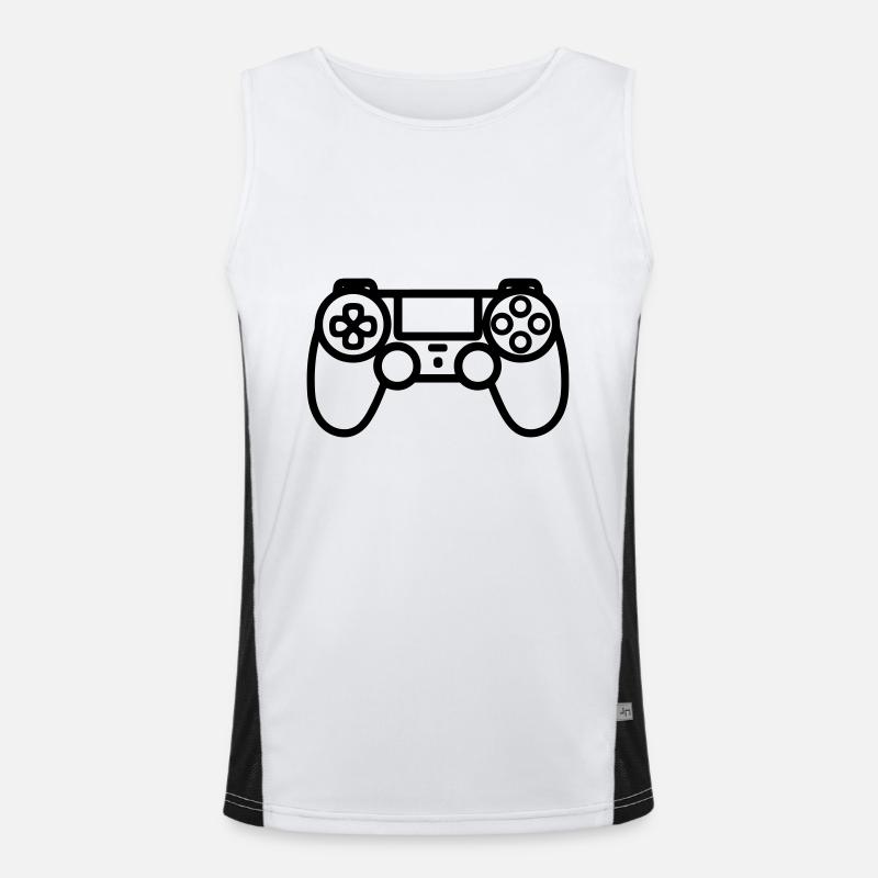 Video game controller - Men's Functional Contrast Tank Top  - white/black