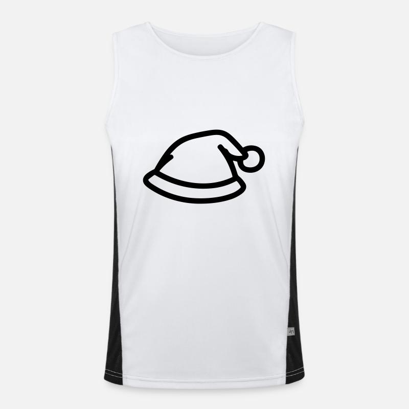 Christmas hat Men's Functional Contrast Tank Top 