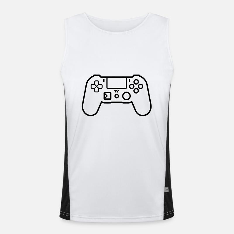 Video game controller - Men's Functional Contrast Tank Top  - white/black