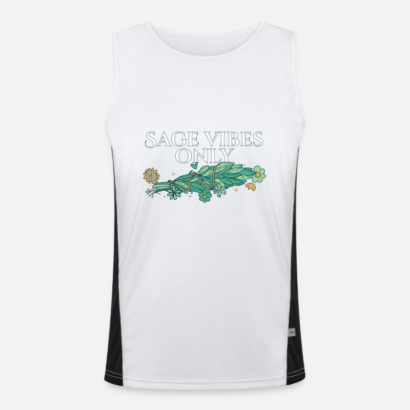 Burning Sage Vibes Only Smudge Sticks Healing Funktionelles Kontrast-Tank Top für Männer 