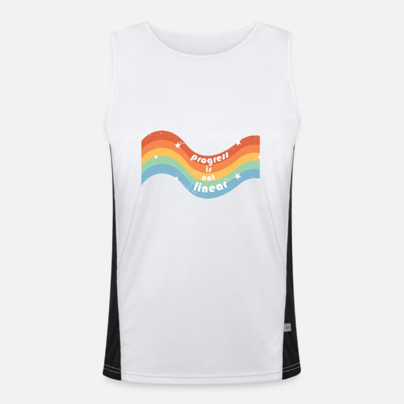 Progress Is Not Linear ABA Therapist Behavioral Funktionelles Kontrast-Tank Top für Männer 