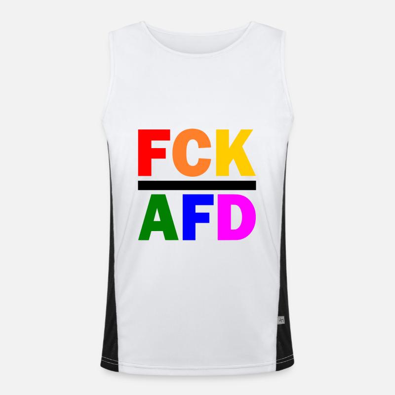 Fck afd Funktionelles Kontrast-Tank Top für Männer 
